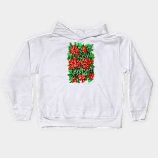 Red flowers Kids Hoodie